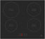 evvoli Built-In Induction Hob, 4 Burners, Soft Touch Control With 9 Stage Power Setting And Safety Switch, EVBI-IH604B, Black