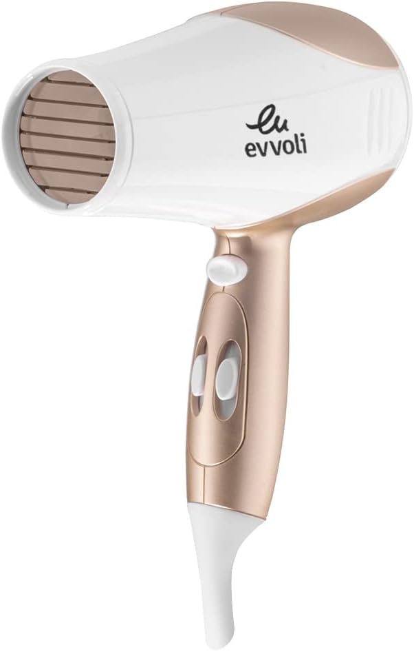 evvoli Hair Dryer, 2200W, Powerful DC Motor, Fast Drying Hair Dryer with 2 Speeds & 3 Settings, EVHC-HD2200W