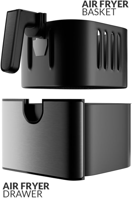 evvoli Air Fryer 5.5 Liters With Digital Control Panel Display, 8 Preset Programs and Built-In Preheat Function, 1700W, EVKA-AF5508D