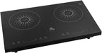 evvoli Induction Hob, 2 Burners with 9 Stage Power Settings, Soft Touch Control And Safety Switch, EVKA-IH201B
