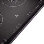 evvoli Induction Hob, 2 Burners with 9 Stage Power Settings, Soft Touch Control And Safety Switch, EVKA-IH201B