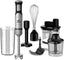 evvoli Hand Blender, 1200W, 6-In-1 Stainless Steel Stem Hand Blender With Food processor 2l, Whisk, Potato Masher, Beaker 600 ml and Chopper 1000 ml, EVKA-HBL6B
