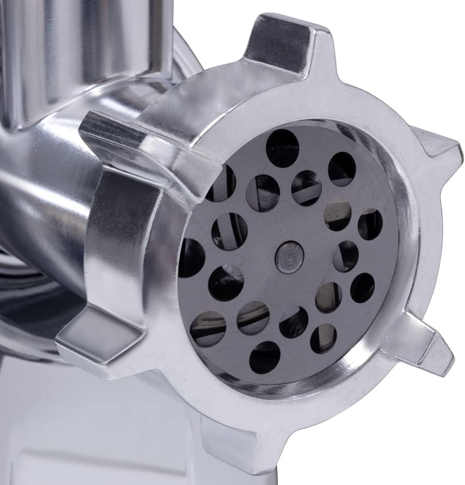 evvoli Meat Grinder, Meat Mincer & Sausage, Reverse Function, Digital Switches With Alarm System, 1600W, White, EVKA-MG1600W