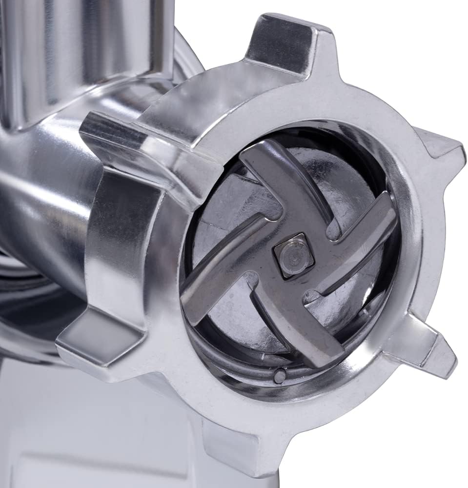 evvoli Meat Grinder, Meat Mincer & Sausage, Reverse Function, Digital Switches With Alarm System, 1600W, White, EVKA-MG1600W