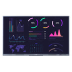 evvoli Interactive Smart Display 4K UHD, 65 Inches LED, Android 13, 40 Points, 10M Laser Distance 65EVID60X Black