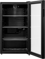 evvoli Beverage Cooler, 99 Liters, See-through Glass Door, Adjustable Leg, Defrost Type, EVBCM-99B