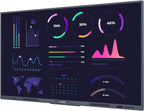 evvoli Interactive Smart Display 4K UHD, 65 Inches LED, Android 13, 40 Points, 10M Laser Distance 65EVID60X Black