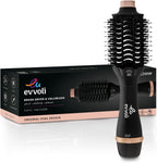 evvoli Brush Dryer & Volumizer 3 In1, Powerful DC Motor Fast Drying Hair Dryer with 4 X Ionic Feature And Cool Tip, 1200W, EVHC-HB1200R