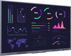 evvoli Interactive Smart Display 4K UHD, 65 Inches LED, Android 13, 40 Points, 10M Laser Distance 65EVID60X Black