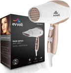 evvoli Hair Dryer, 2200W, Powerful DC Motor, Fast Drying Hair Dryer with 2 Speeds & 3 Settings, EVHC-HD2200W