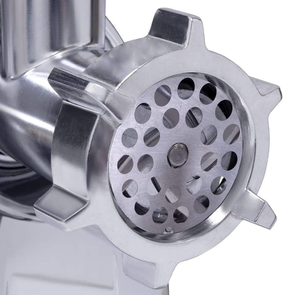 evvoli Meat Grinder, Meat Mincer & Sausage, Reverse Function, Digital Switches With Alarm System, 1600W, White, EVKA-MG1600W