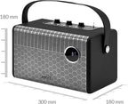 evvoli Portable Wireless Retro Bluetooth Speaker With 50W Heavy Bass Speaker for Home, Outdoor, Office and Party - EVAUD-RB51A, Black